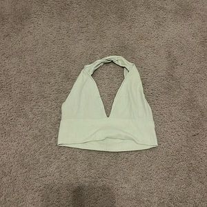 Green halter top